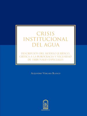 cover image of Crisis institucional del agua